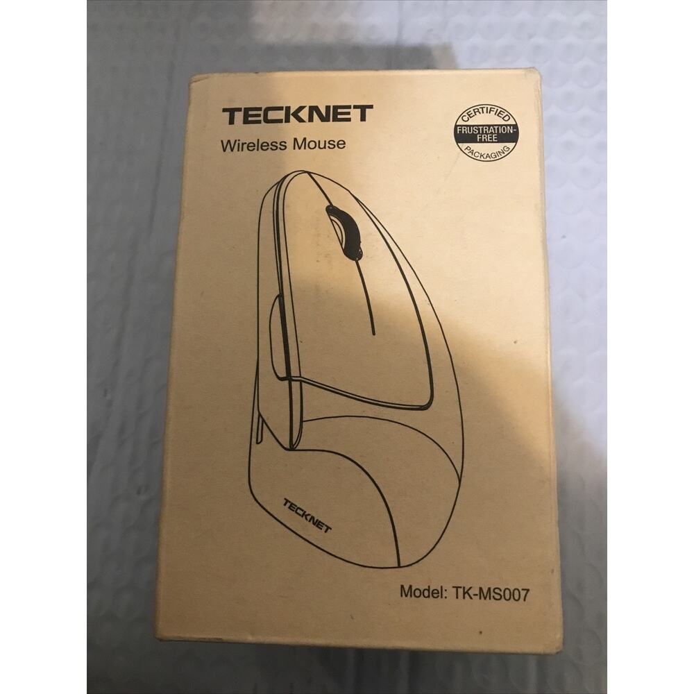 TECKNET TK-MS007 Ergonomic Wireless Cordless Mouse - White